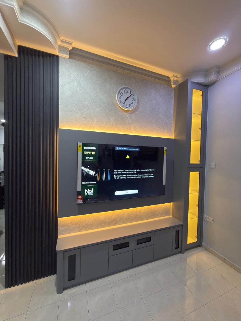 TV Cabinet custom oleh UTECH Interior
